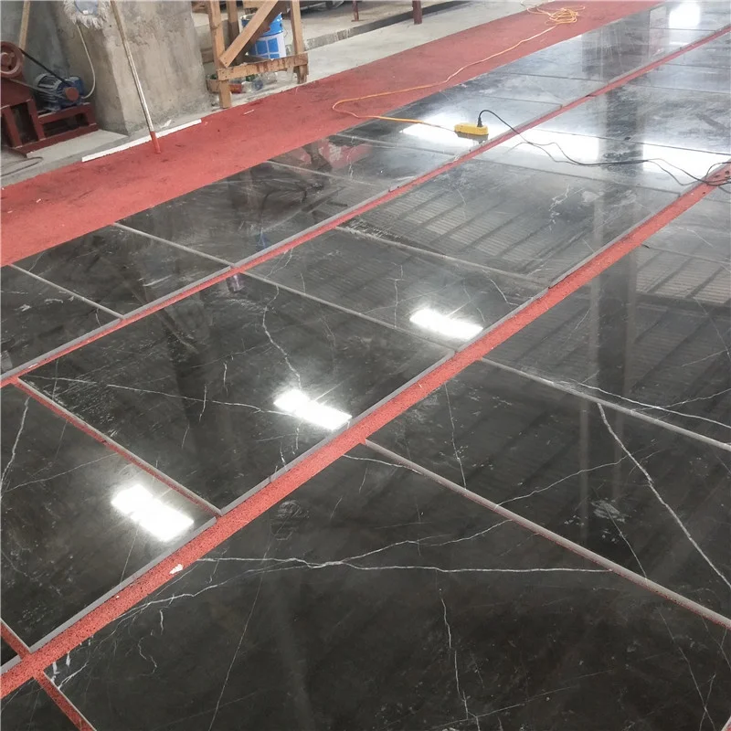 타일 중국산 포르토르 골드 블랙 슬래브 색상 대리석 실내 바닥재용