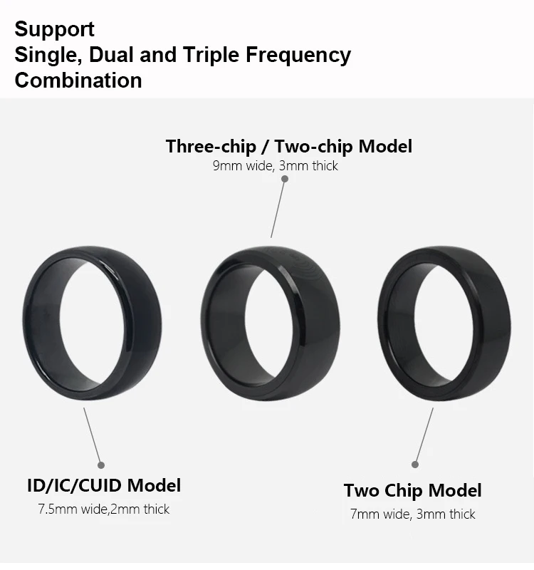 Cmrfid Ceramic Programmable Intelligent Rfid Nfc Smart Ring Payment For ...