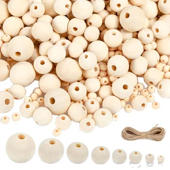 6mm 8mm 10mm 20mm 25mm 30mm 50mm wholesale round natural wood beads wooden bead garland bead chandelier light wood
