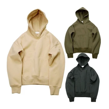 2021 high quality 100% cotton 400gsm heavyweight wholesale blank custom fleece pullover oversized men's hoodies