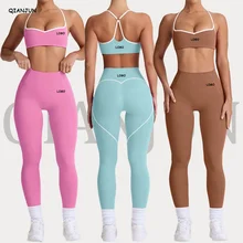 Fitness Clothing Woman 2025 Seamless Short Yoga Gym Activewear Set 5Piece Short Gym Fitness Sets for Women