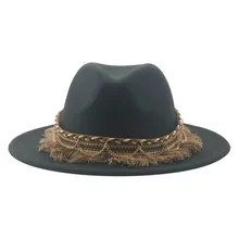 Hot Sell Classic Wide Brim Fedora Hat Large Fedora For Men Women Panama Hat Factory Directly