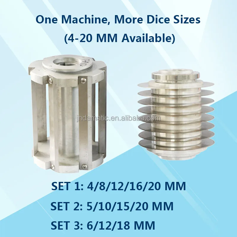 High-Efficiency Cutter with Big Capacity Multifunctional Vegetable and Potato Slicing Dicings Strips Cube Machine New