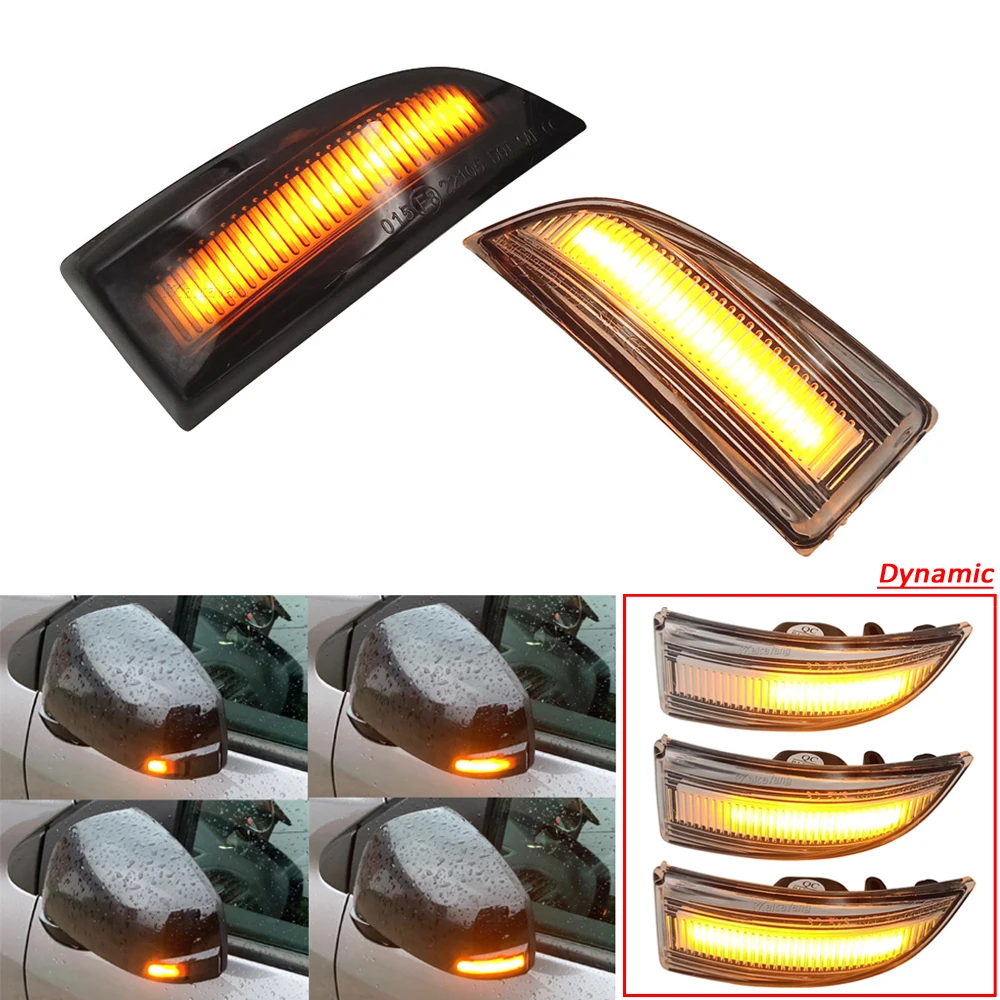 Rétroviseurs Clignotants LED Dynamiques Pour Renault Scénic, Laguna, Mégane 3 - Noir/orange