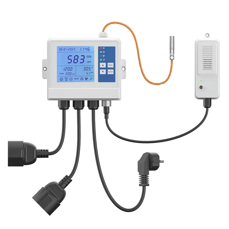 Smart Digital Gas Monitor Indoor Hydroponics CO2 Temperature