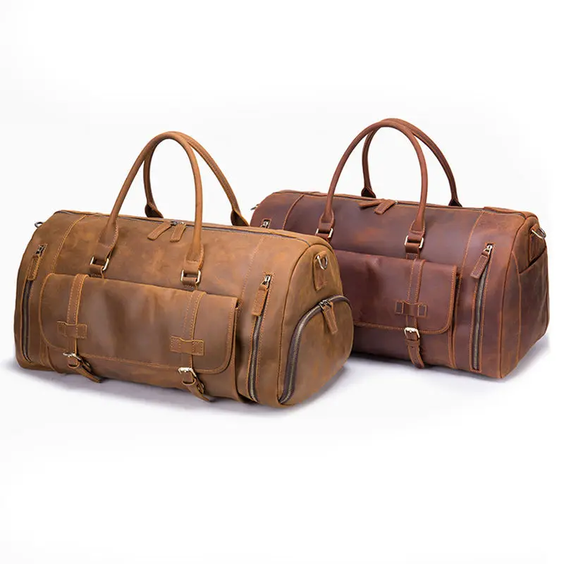 Wholesale Custom Luxury Vintage Business Brown Duffel Bags Crazy Horse  Genuine Leather Luggage Bag Travel For Men - Buy Travel Bags,Luggage Bag  Travel,Bags Travelling Product on Alibaba.com
