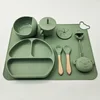 smile plate set-army green