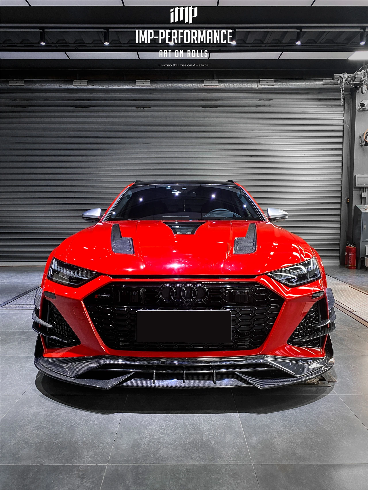 IMP performance official Carbon Fiber  For 2021-2022 Audi C8 RS6 Avant iMP Performance Front Lip(Fits OEM Front Bumper)