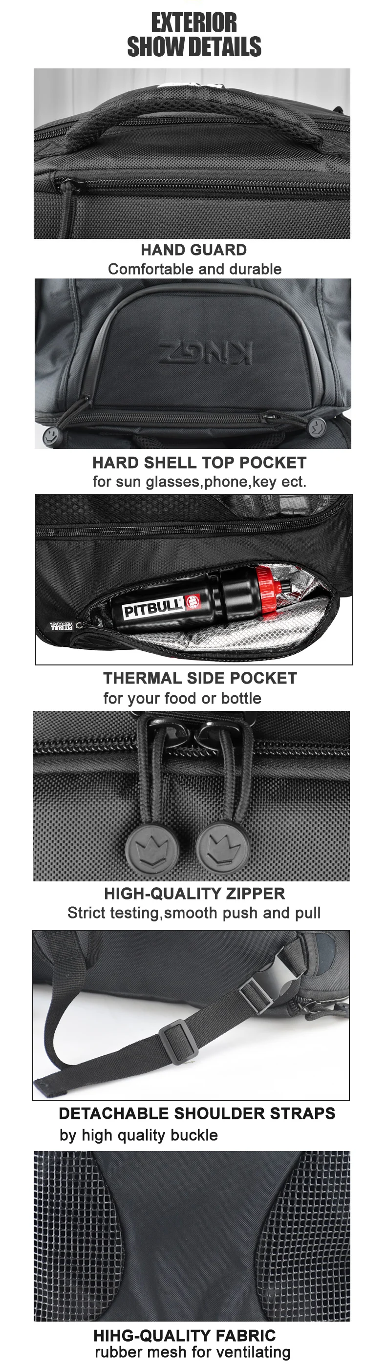 Custom Convertible Expandable Jiu Jitsu Training Gym Waterproof Casual