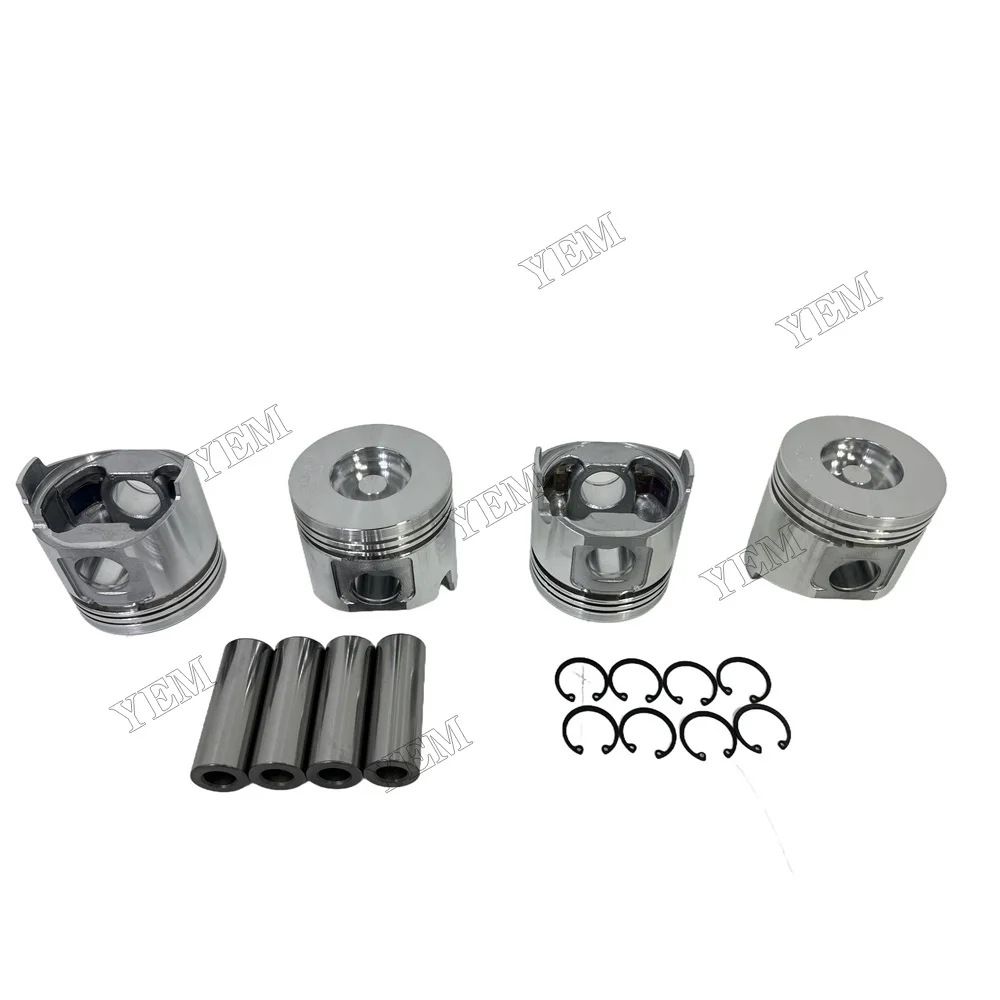 STD 4 Pcs Piston Kit with Ring Fits for Yanmar 486V for Thermo King TK486V Engine
