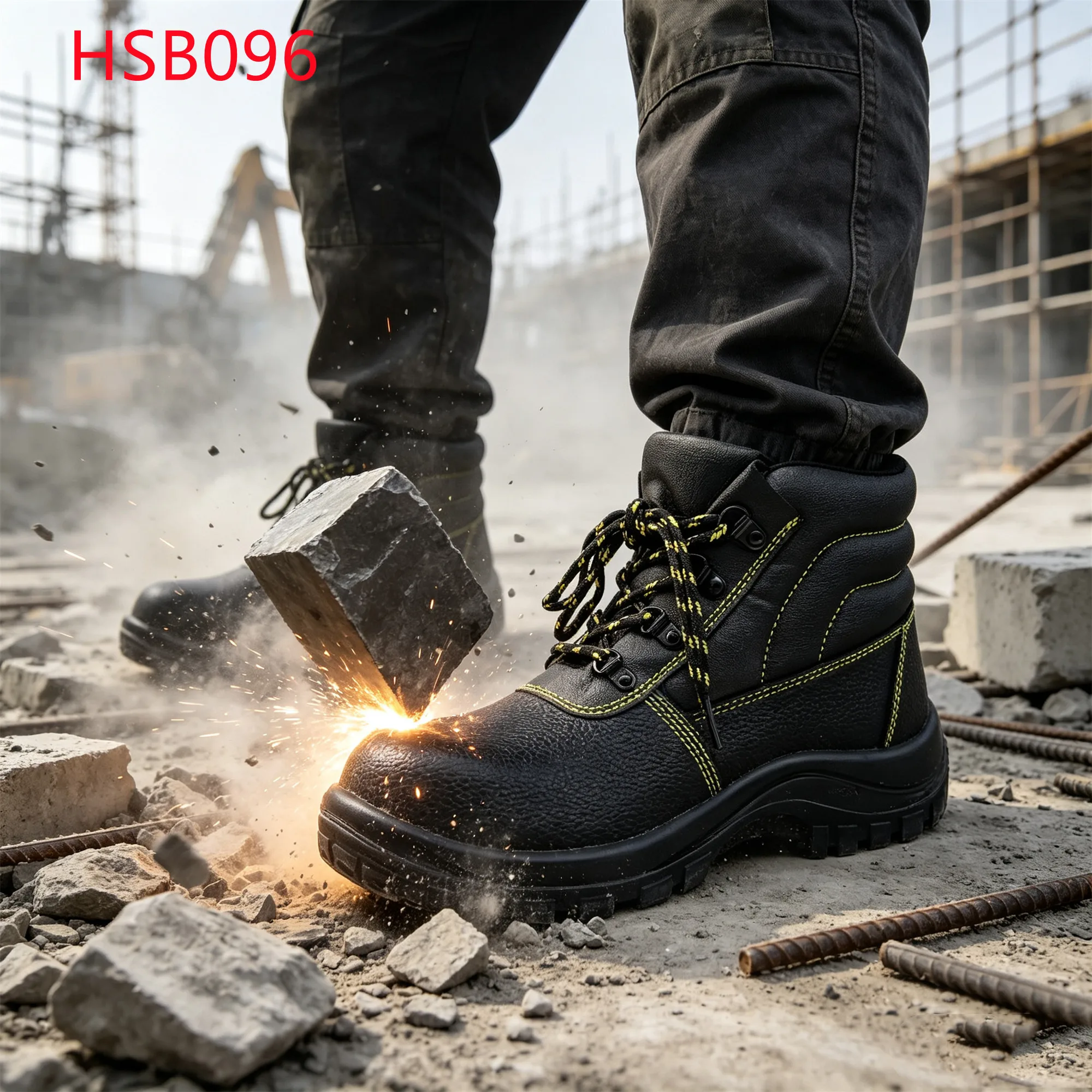 LXG,Construction Line Anti-hit&puncture Hua Singh Safety Boots Physical Jobs Grease-proof Industrial Work Footwear HSB096
