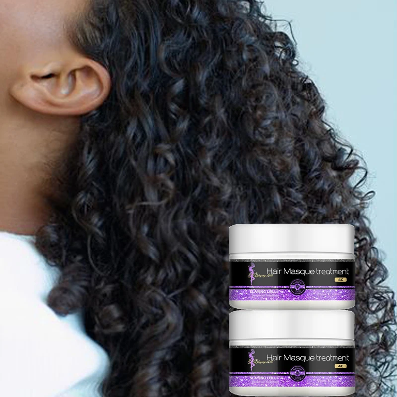 Завитые темно-кондиционер для волос маска поврежденных кудрявые курчавые Coily