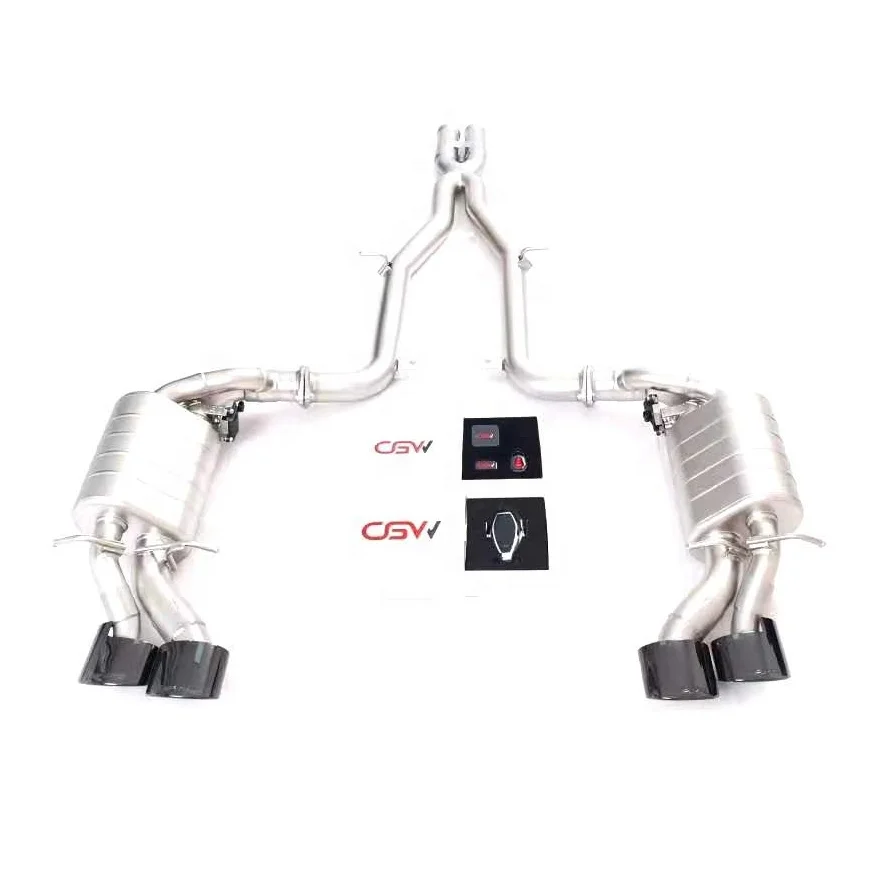 Factory Price Stainless Steel 304 Electronic Exhaust Pipes Muffler Catback with Gesture Control  for Benz AMG W204 C63 6.2