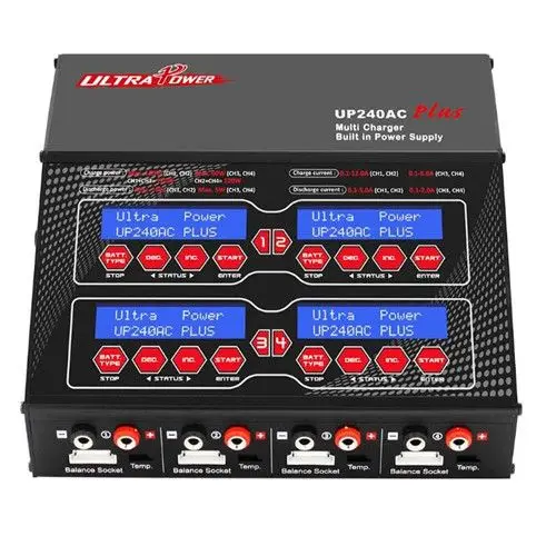 【値下げ】ウルトラパワーUP240AC Plus リチウムバッテリーチャージャー UltraPower new 240AC Plus lithium battery charger for four