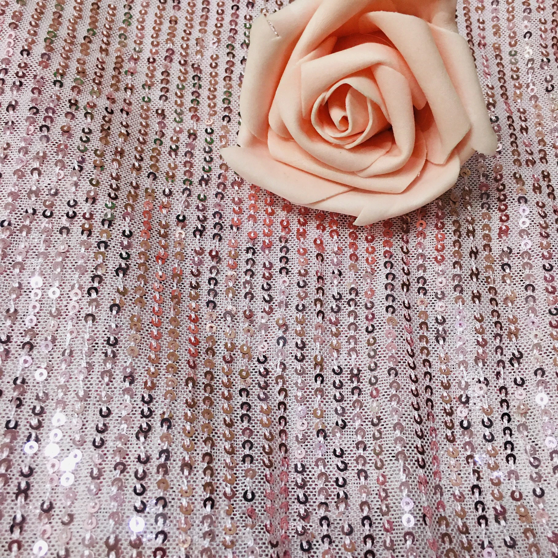 glitter dress material 5 YARDS / 8 COLORS / Ospal Fur Sequin Abstract Beaded Embroidery Tulle Mesh  Lace Dress Fabric main image 0