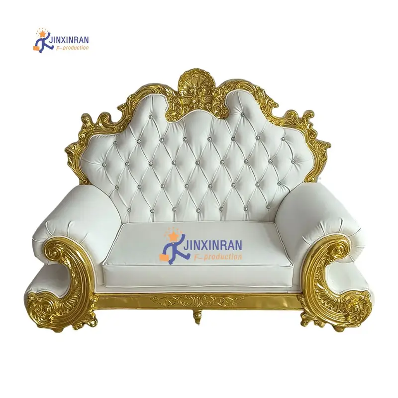 Royal Luxury Loveseat Throne Chairs Wedding White Modern Bride And