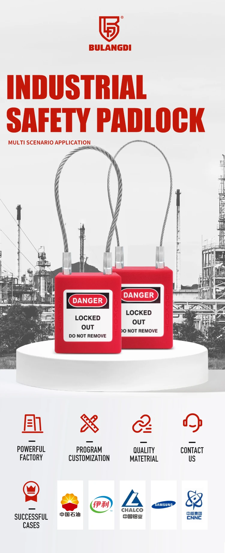 Lockout Tagout Safety - Secure with BULANGDI Cable Locks