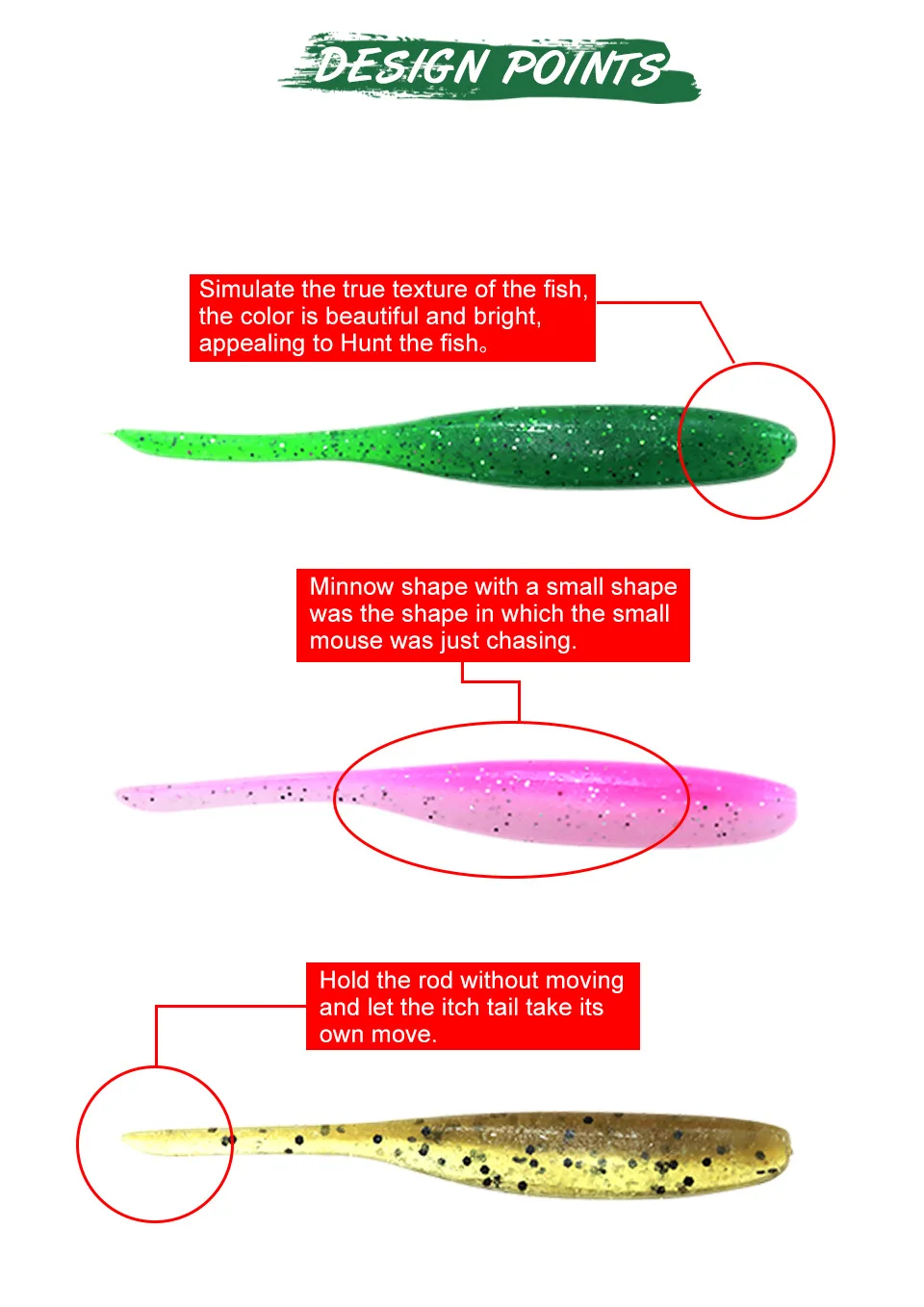 Soft VIB Fishing Lures For Bass (5 Pack) - Bionic Lead Swim Shad With Paddle Tail, 3D Print, Treble Hooks - View #5