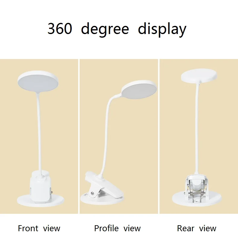 Factory Portable Folding Customized Study Light Table Lamp 360 Degree Adjustable for Reading Room Bedside Living Room Table Lamp