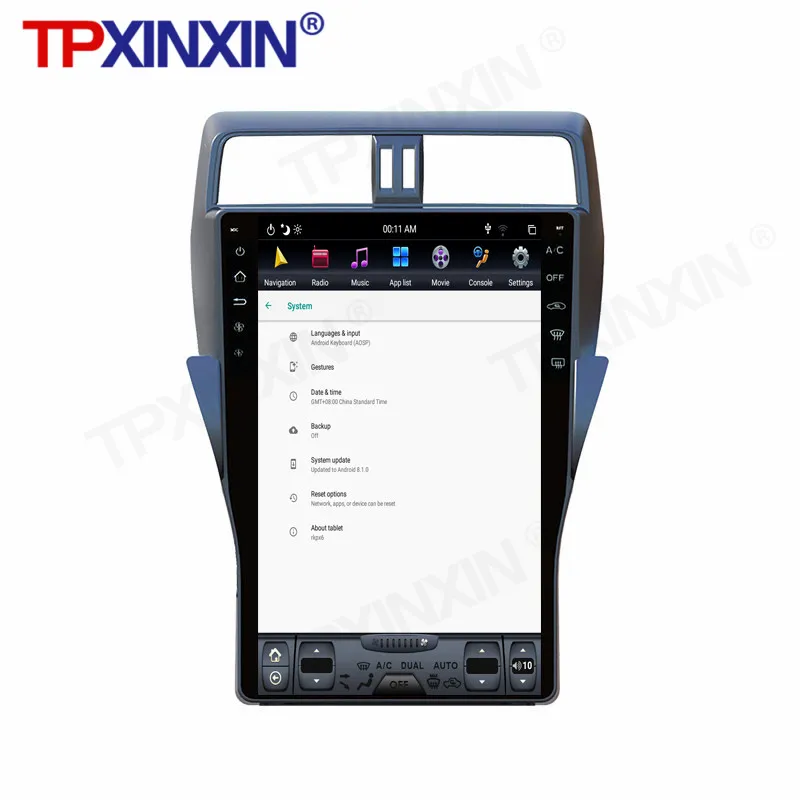 Android 11 for Toyota Land Cruiser Prado 150 Tesla Style Big Touch Screen Car Multimedia Player 128G GPS Audio Radio Head Unit
