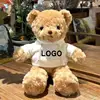 white sweatshirt with brown bear-rose velvet