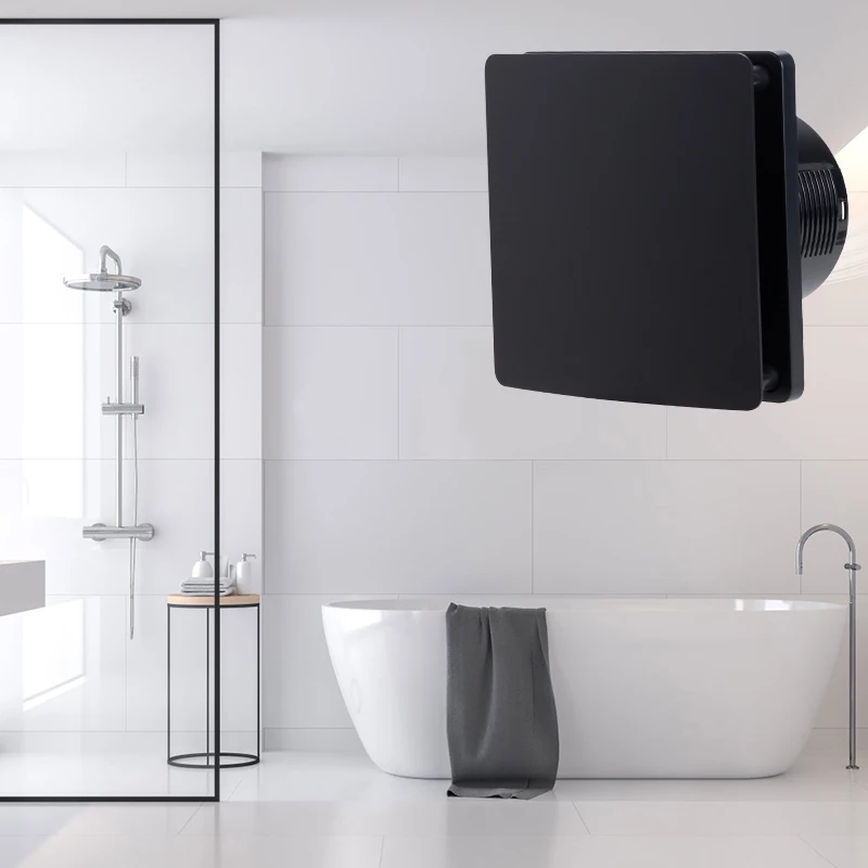 2022 новый тонкий дизайн бесшумный электрический вытяжной вентилятор Всасывание воздуха Осевой поток вытяжной вентилятор с датчиком влажности