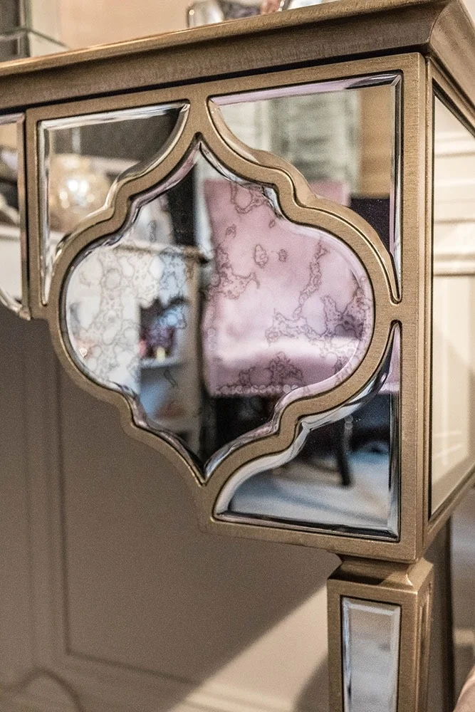 Ecofriendly Golden Mirrored Vanity Table With Drawer Buy Home