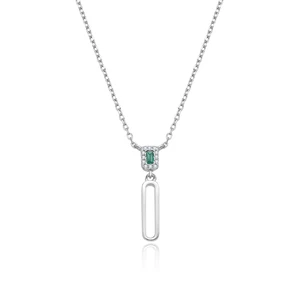 POLIVA Hammered Ring Silver Link Circle Necklace Ring Pendant Large Ring Necklace Oval Connector Gold Connectors Couple Gift