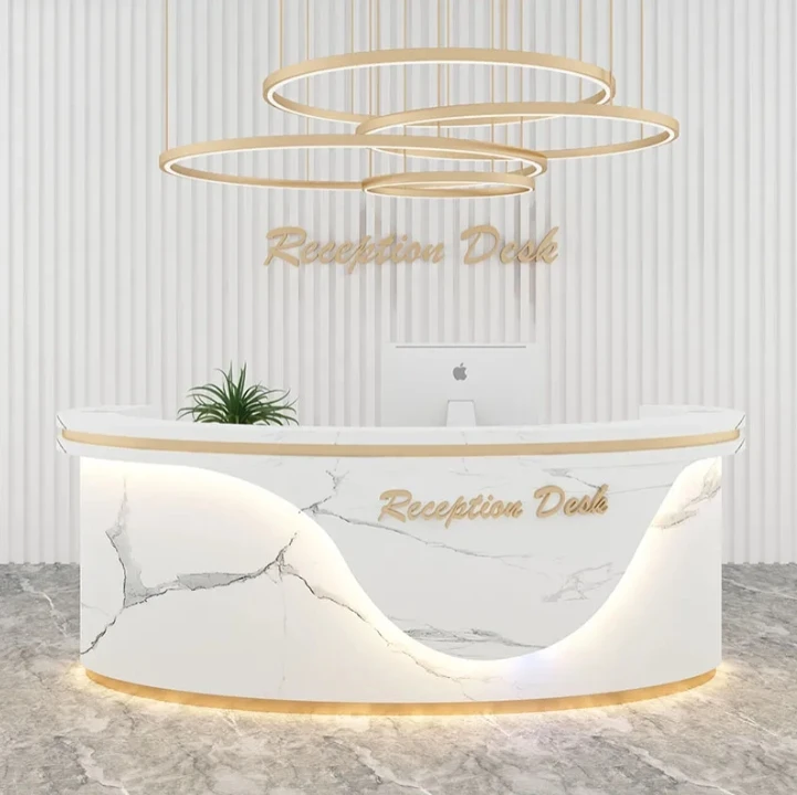 Beauty Salon Reception Desk Simple Modern Men's and Women's Clothing Store Bar Counter Nail Shop Cashier Counter