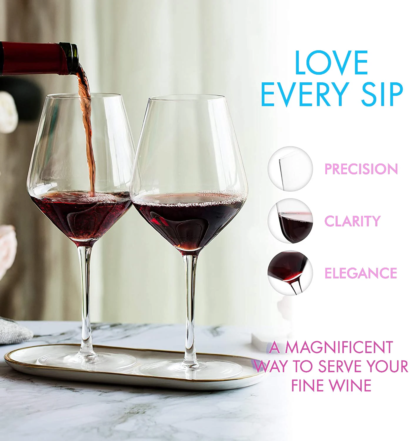 Custom Fashion Luxury Retro Classic Clear High Cup Champagne Glasses