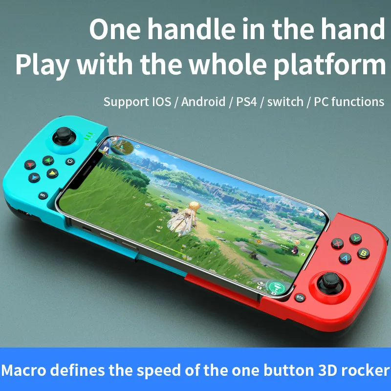 D3 Wireless Gamepad for Android Mobile Phone Retractable Joystick for IOS / PC / PS4 Game Controller /Nintendo Switch Handheld