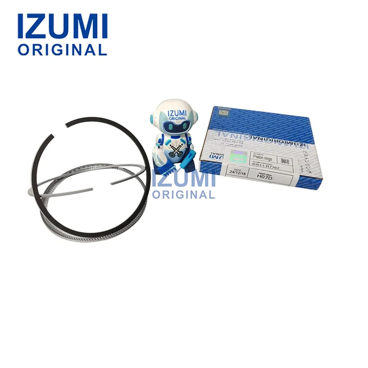 Originální pístní kroužky IZUMI pro dieselové motory H07C, H07D, čísla dílů 13011-3120A, 13011-1610B, 13011-1672A, 13011-1610, 13216-2062, pro motory HINO