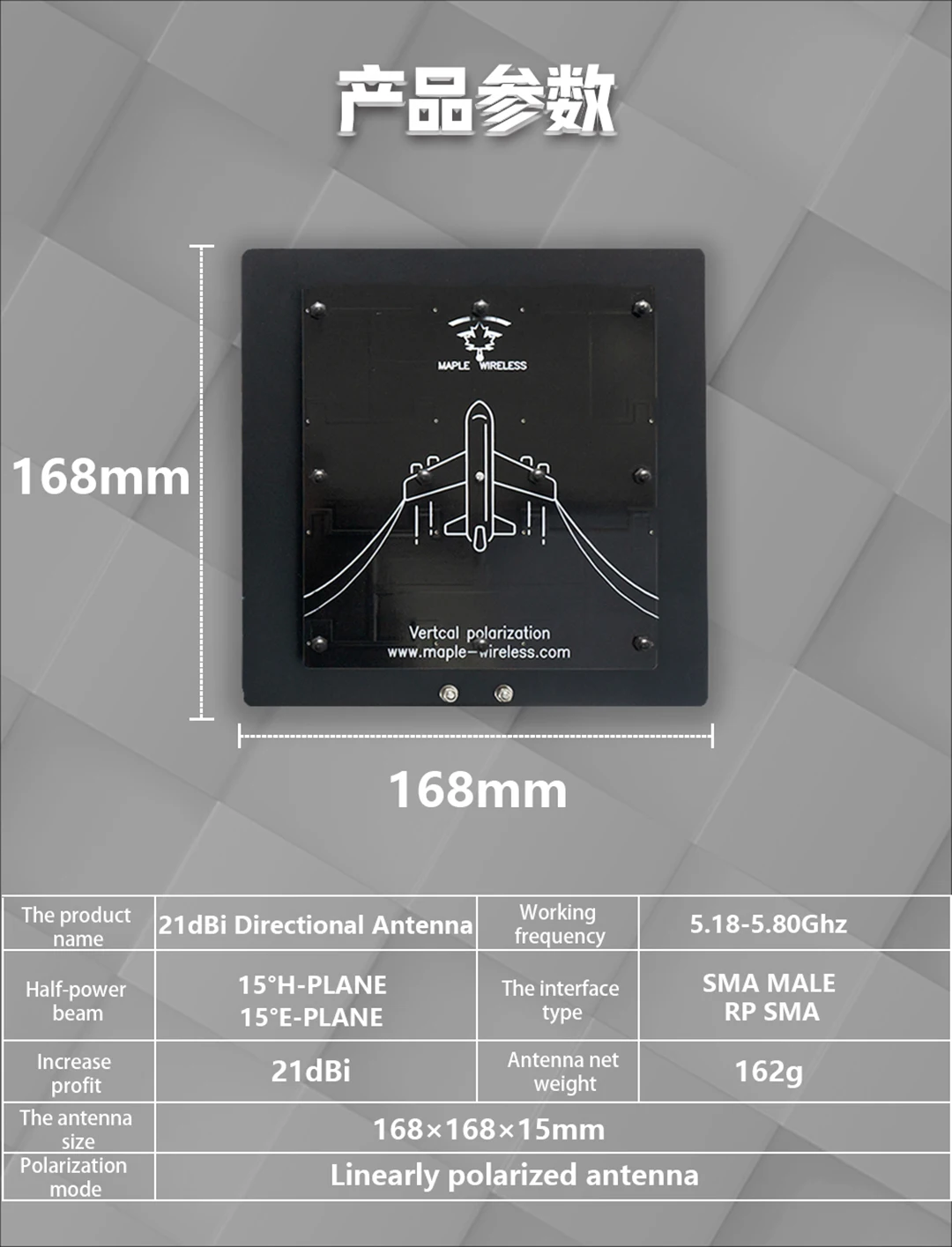 2024  21dB 17dB High Gain Antenna Directional Patch Antenna with HM30 Ground Unit and Antenna details