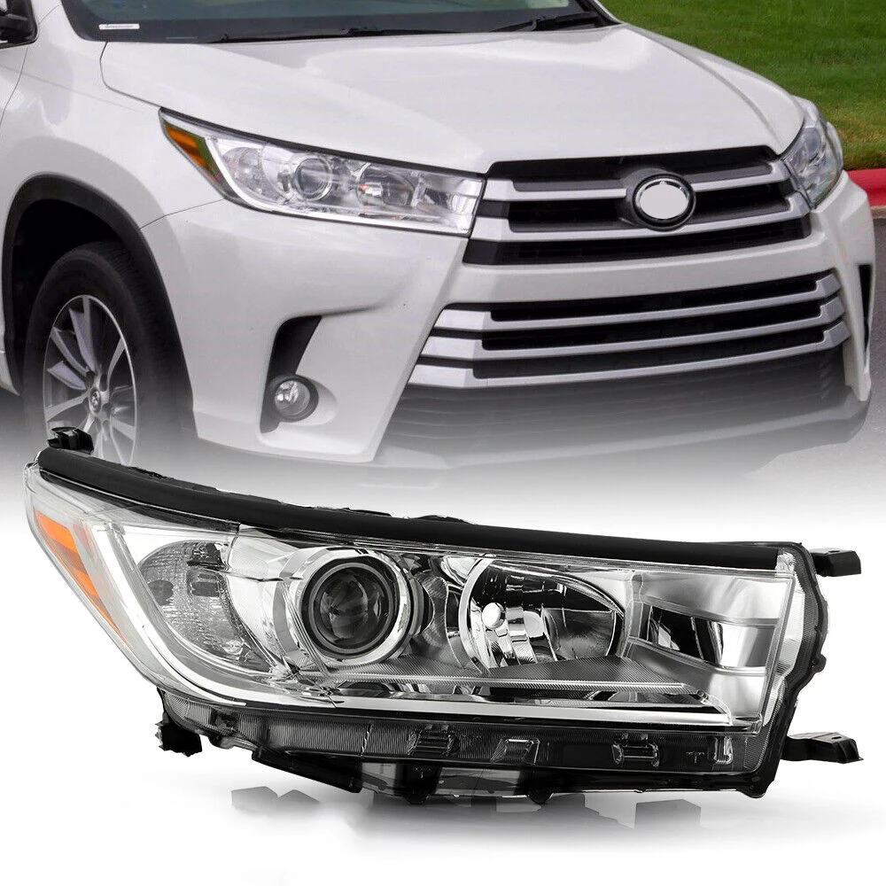 Saivis Headlight Halogen LED headlamp kits For 2017 2018 2019 Toyota Highlander