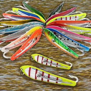 4-Inch Double Hook High Carbon Steel Trolling Spoon Lure for Cod Saltwater Fishing Shaobo Brand Ocean Boat Fishing – Metal Jig – view 3