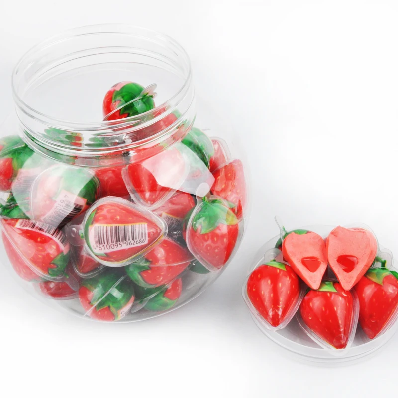 Wholesale Custom Gummi Ball Strawberry Shape Fruit Snacks