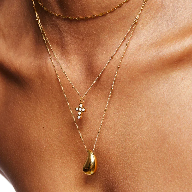 18K Gold Plated Pearl Layered Necklace