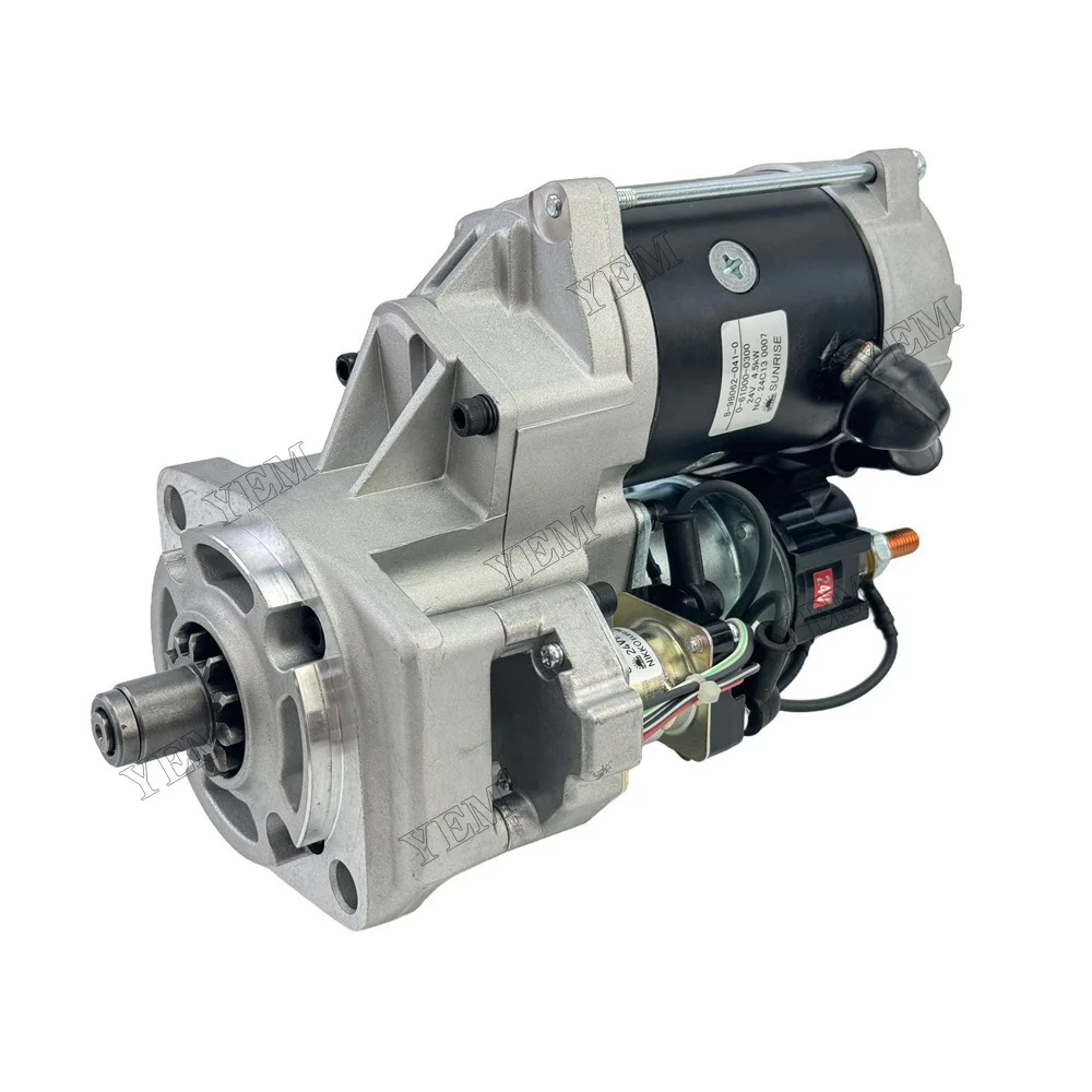 For Isuzu 4BG1 Starter Motor 8-98062041-0 0-61000-0300 Repair Replacement Engine Diesel Parts
