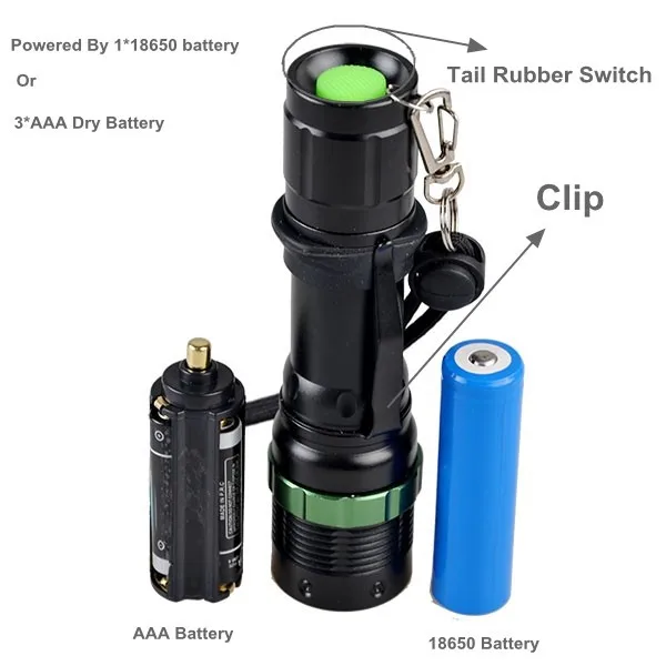 Multi Function LED Flashlight Aluminum Alloy Rechargeable LED Torch Light Traffic Baton Road Safety