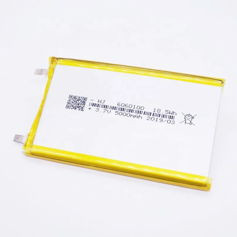 11.1v 12v Flat Lithium Polymer Battery 6060100 3.7v 5v Lithium 5000mah Battery 7.4v