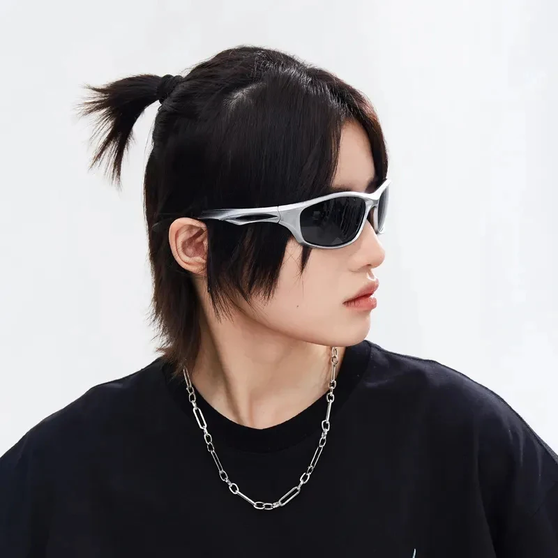 Cyber Y2K Futuristic Sunglasses - 2024 Fashion Punk Sport