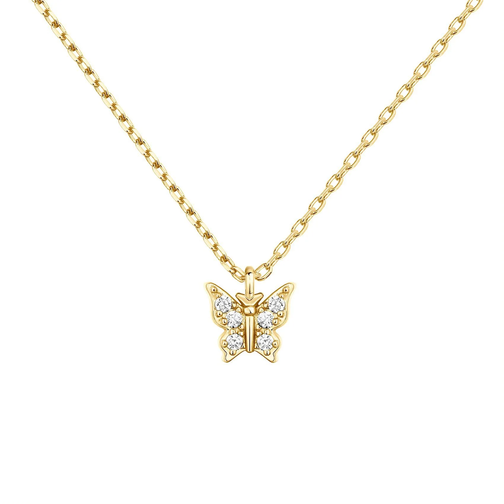 14k gold plated dainty pendant necklace