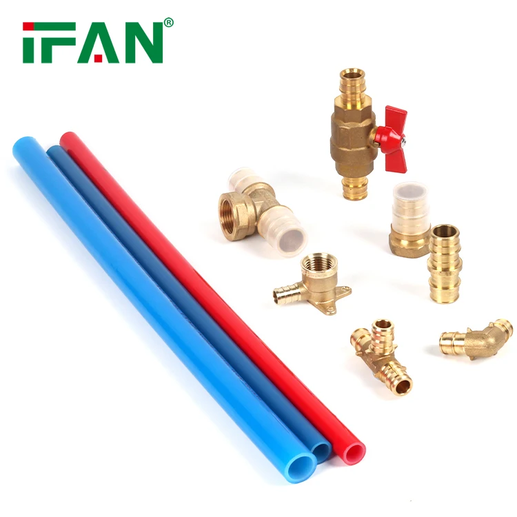 Ifan Hot Selling Pex Crimp Fittings 1/2" Pex Pipe Copper Connector ...