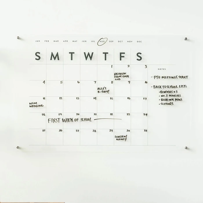 Acrylic Wall Calendar - Magnolia