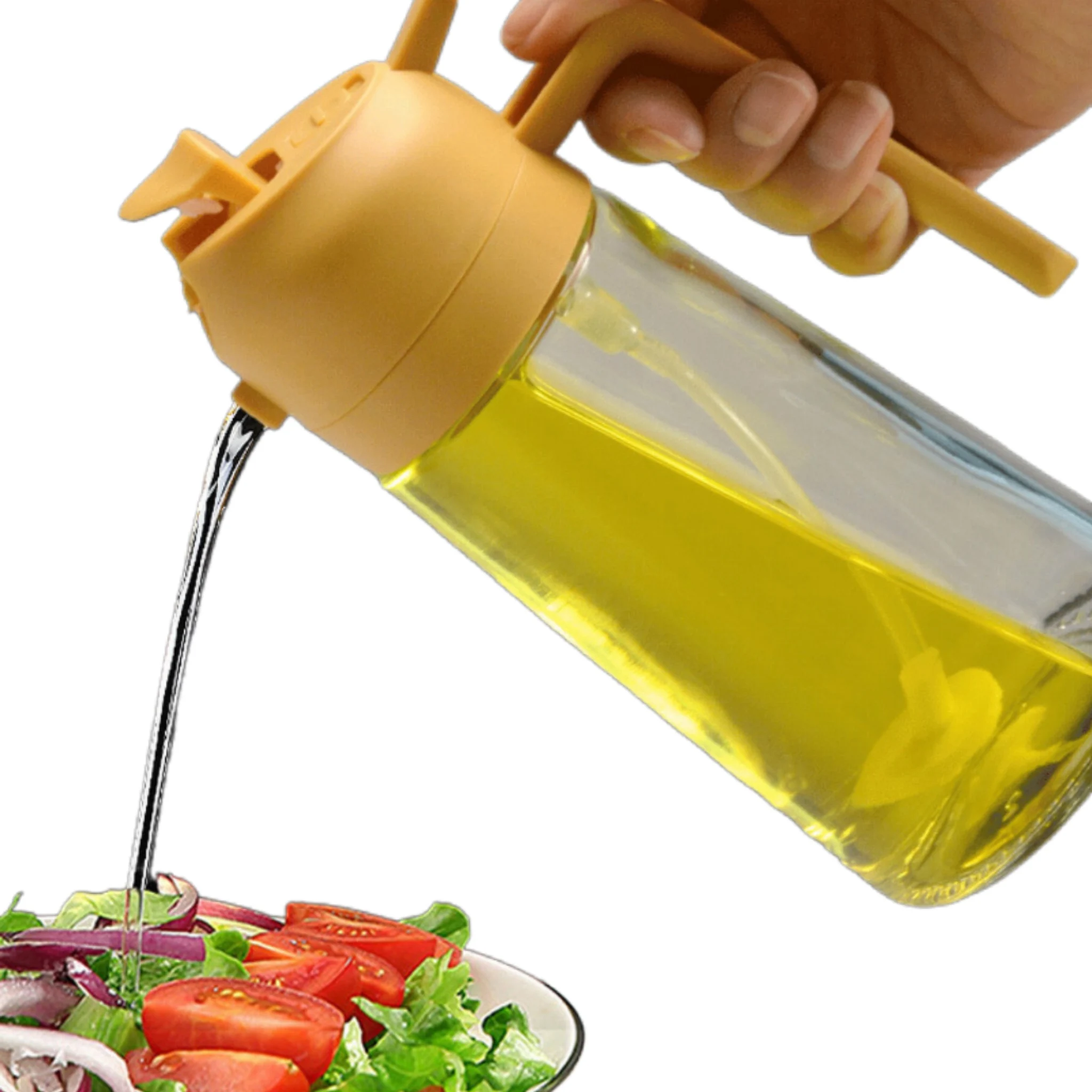 2 in 1 Oil Mister Cooking Glass Spray Oil Bottle Control Container Vinegar Dispenser Food Olive Oil Sprayer for Kitchen Cooking