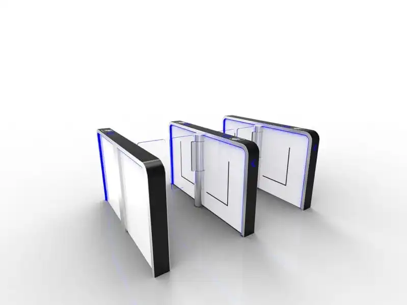 Fast Pass Automatic Swing Turnstile Gate RS485 Security RFID Card & Face Recognition With Access Control System