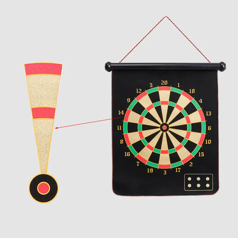 Двусторонняя магнитная древесная доска древесно-волокнистая плита с 6 дротиками