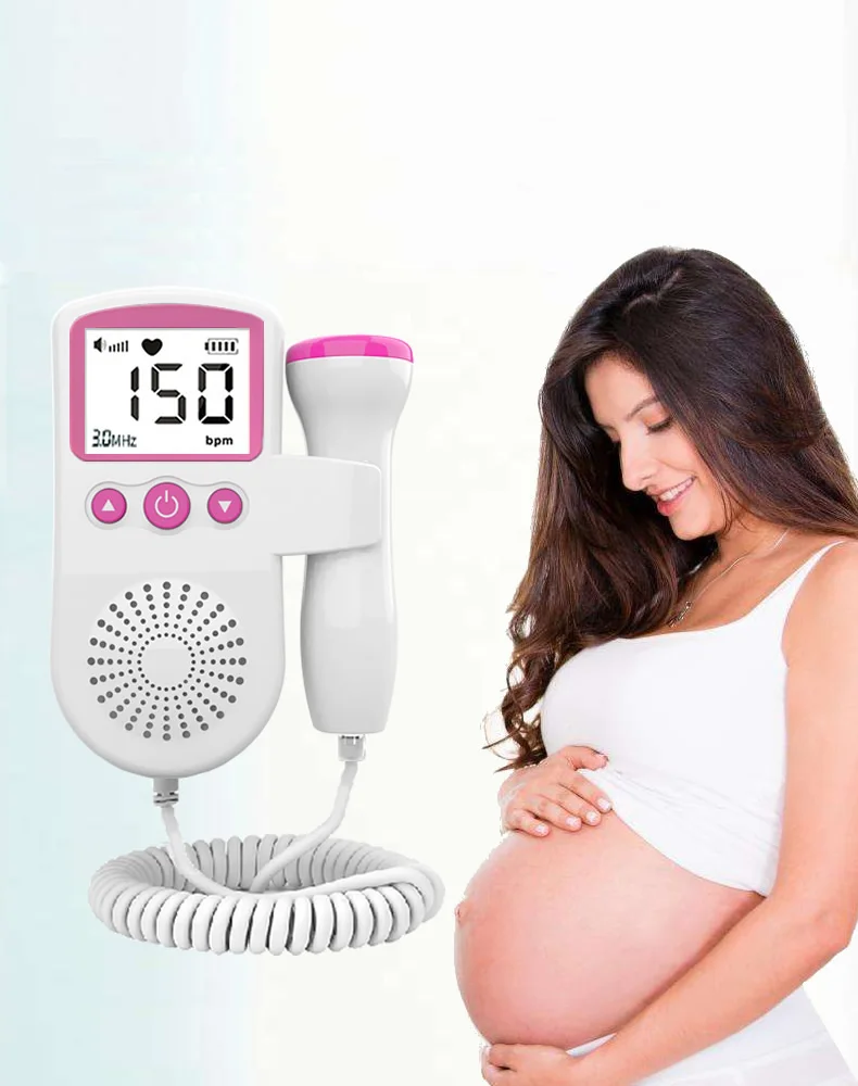 Fetal Doppler Baby Ultrasound Portable Fetal Doppler Monitor Fetal Doppler Heart Rate Monitor with Speaker