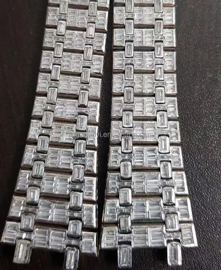 Customized steel watch modified with diamonds Watch accessories modified diamond manufacturing LOGO modification customization