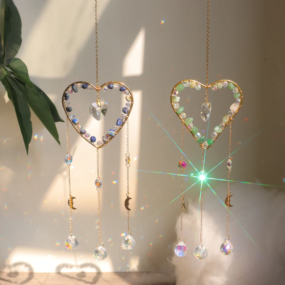Wholesale Crystal Sun Catcher Heart Suncatchers Hanging Crystal